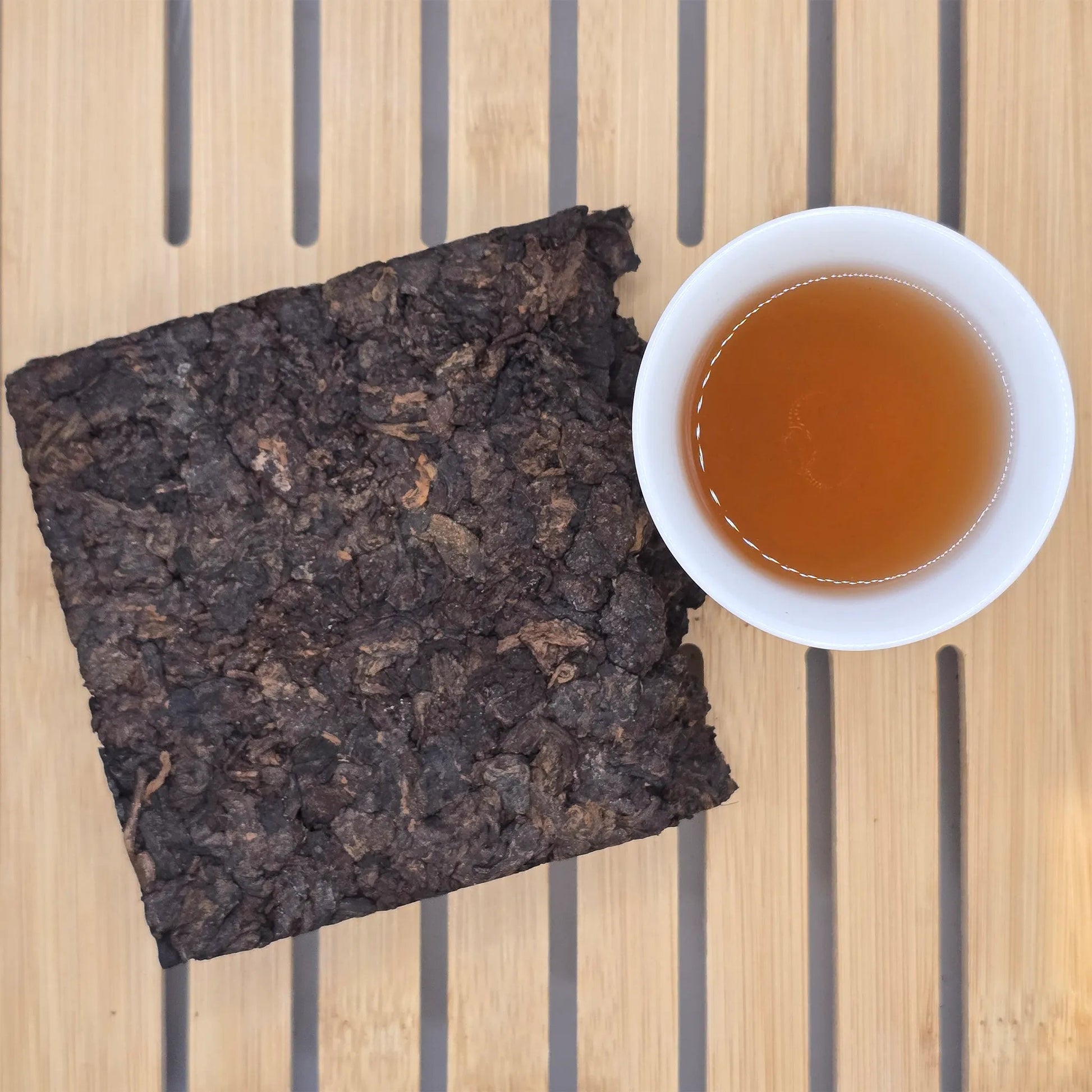 10 Years Aged Bamboo Leaf Wrapped Puer Tea Brick, 250g - Great Tea!