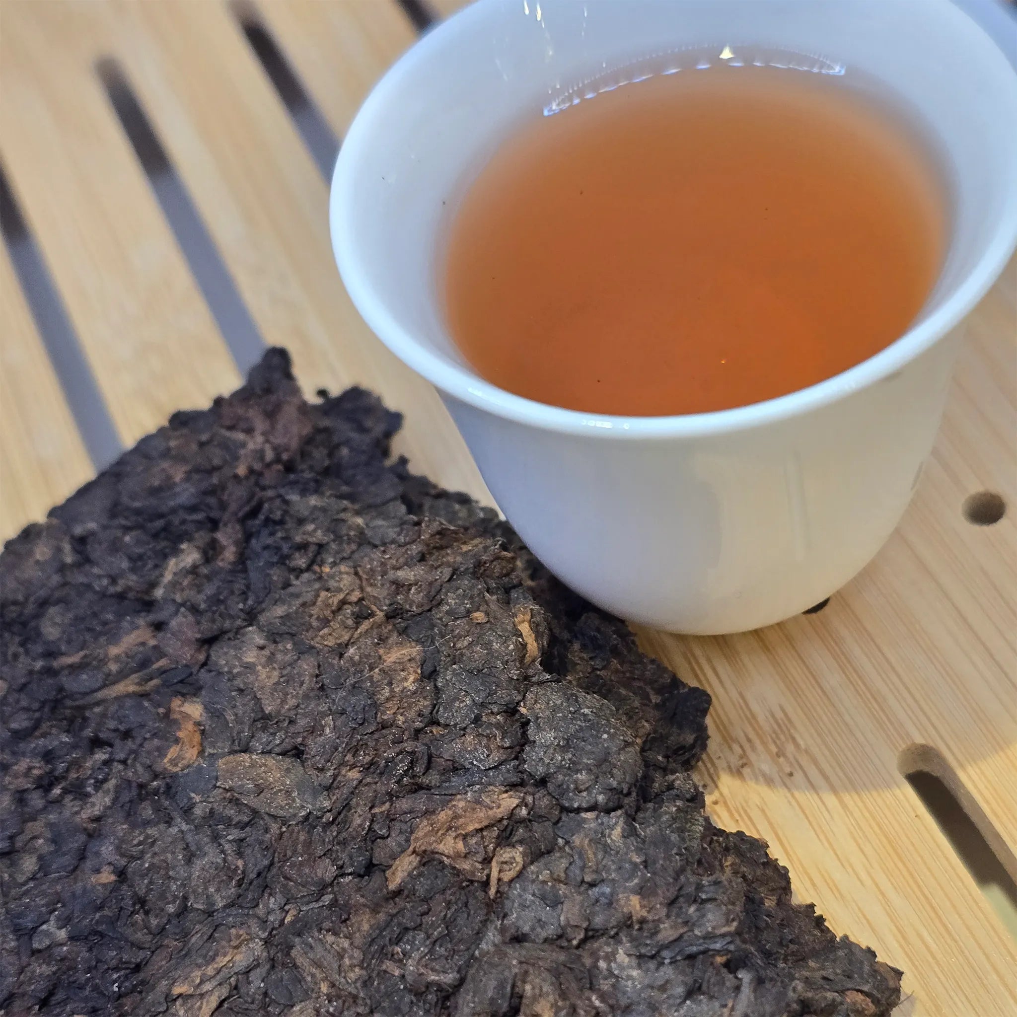 10 Years Aged Bamboo Leaf Wrapped Puer Tea Brick, 250g - Great Tea!