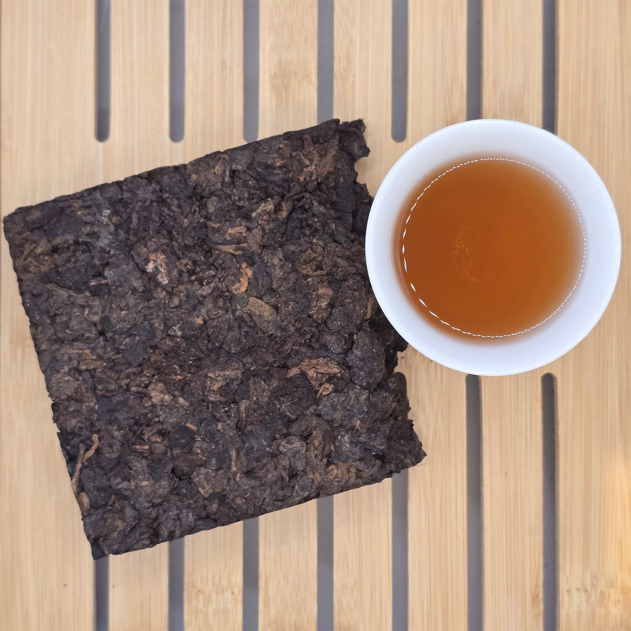 10 Years Aged Bamboo Leaf Wrapped Puer Tea Brick, 250g - Great Tea!