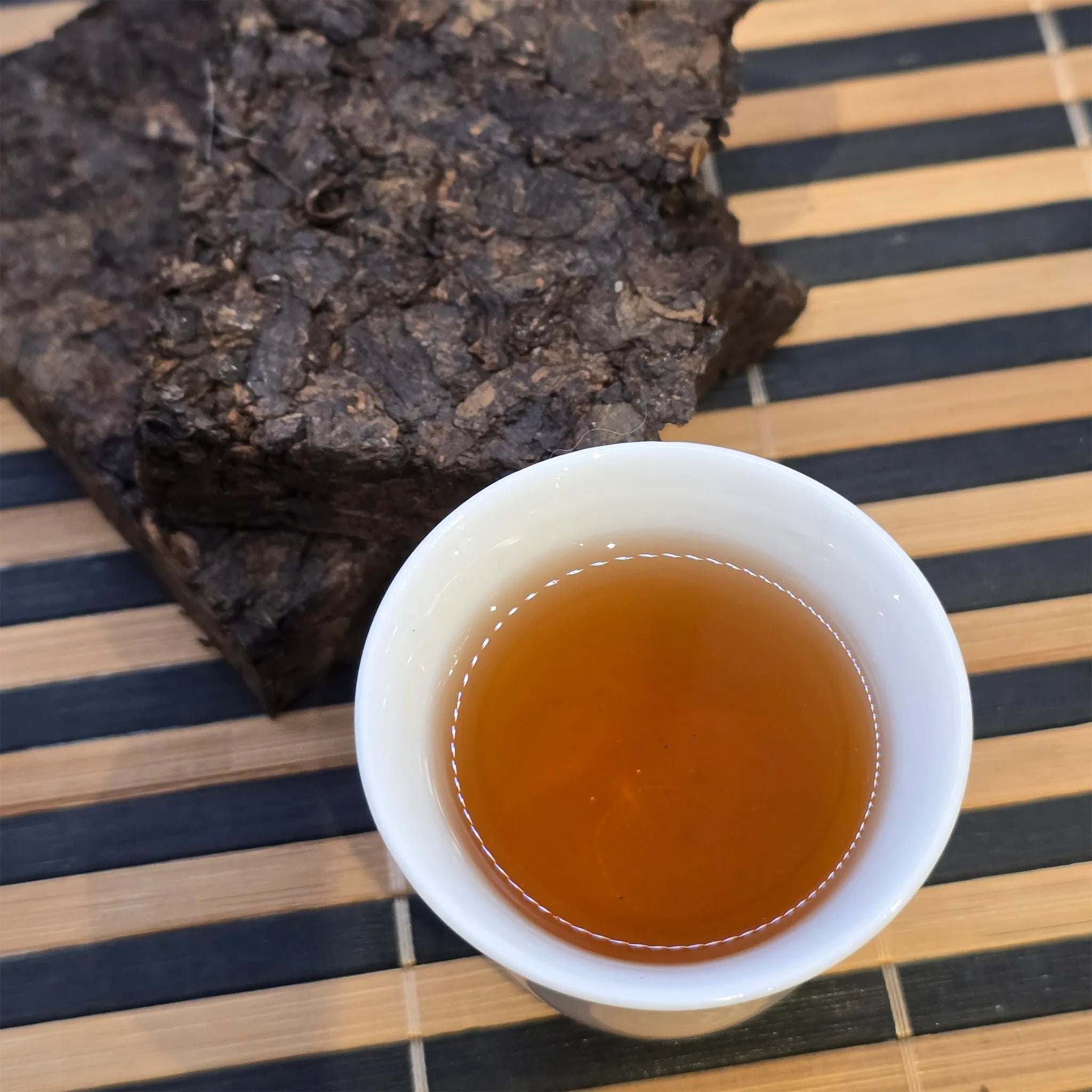 10 Years Aged Bamboo Leaf Wrapped Puer Tea Brick, 250g - Great Tea!