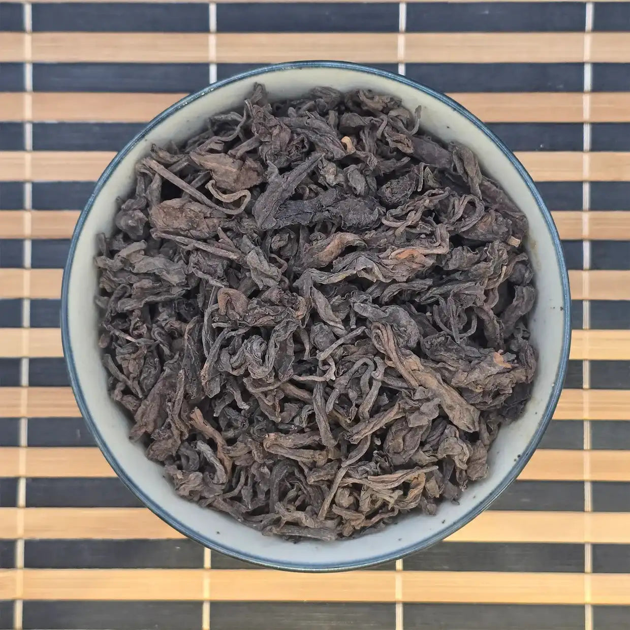 Close up of 2010 Zhang Xiang Gushu Shucha Tea