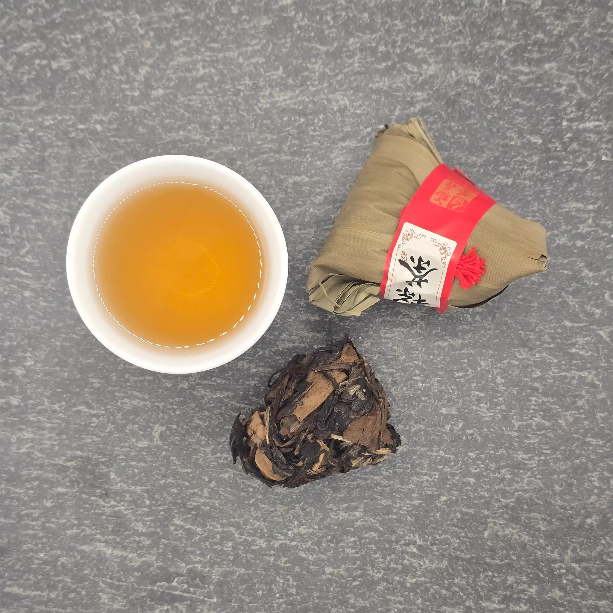 2016, Old Baicha Shou Mei Zongzi White Tea Wrapped in Bamboo Leaf