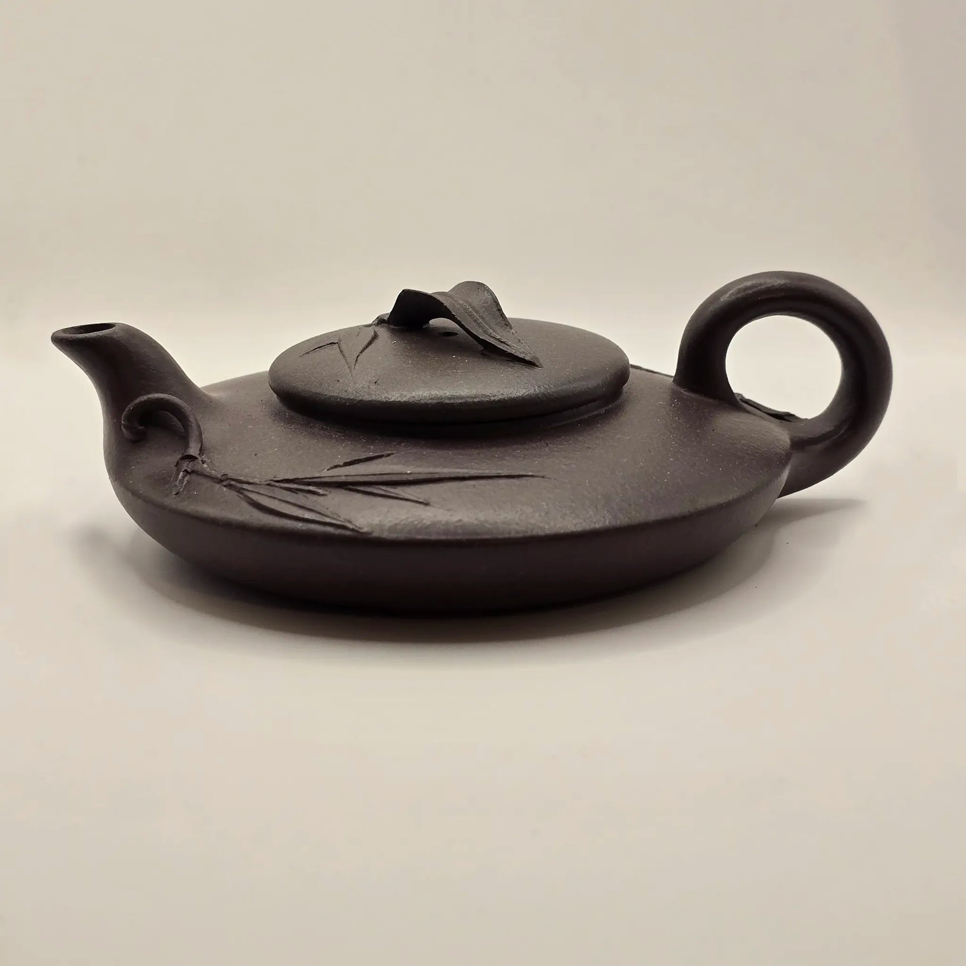 150ml, Bamboo Relief Zisha Clay Teapot