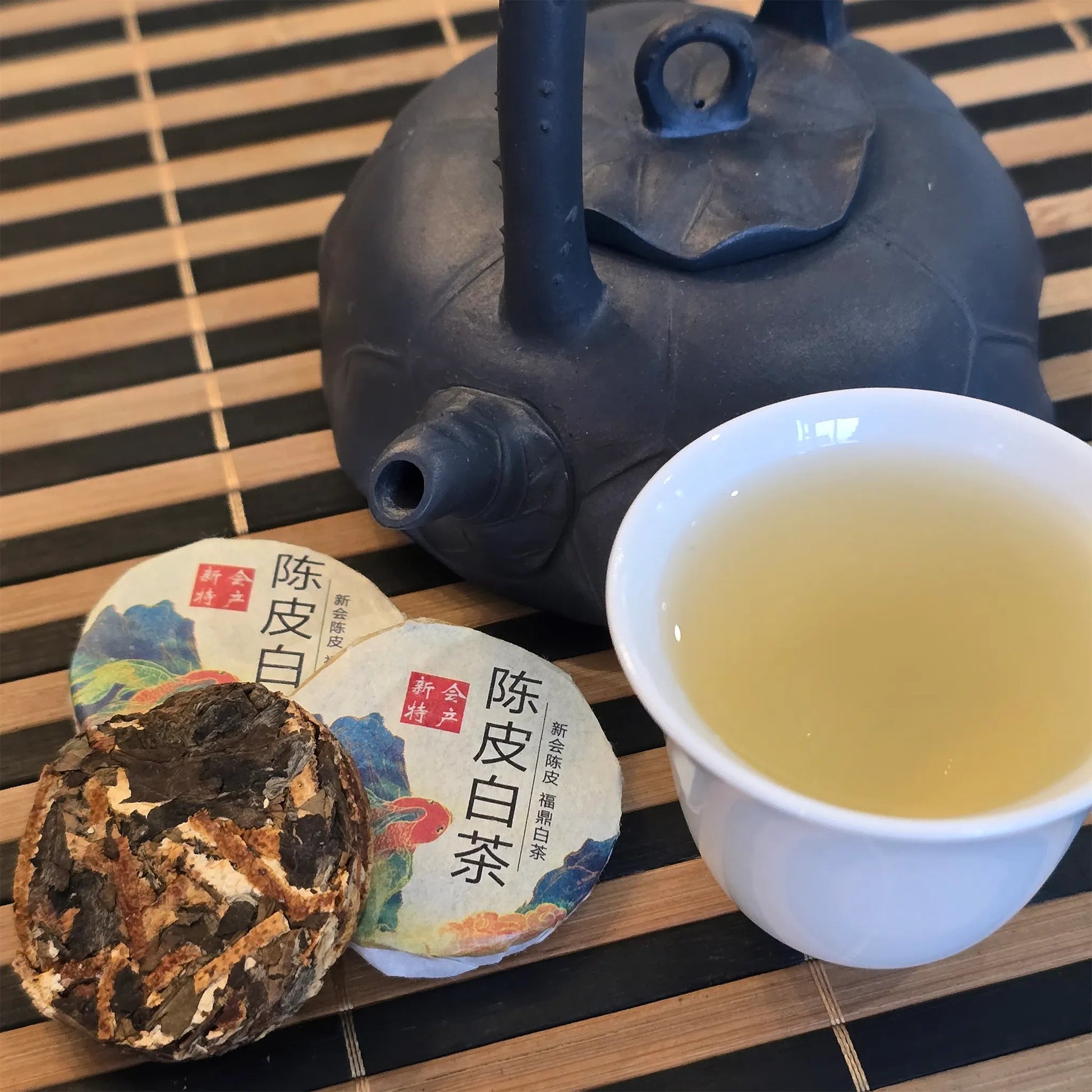Gongmei (Tribute Eyebrow) Aged White Tea with Tangerine Peel - Great Tea!