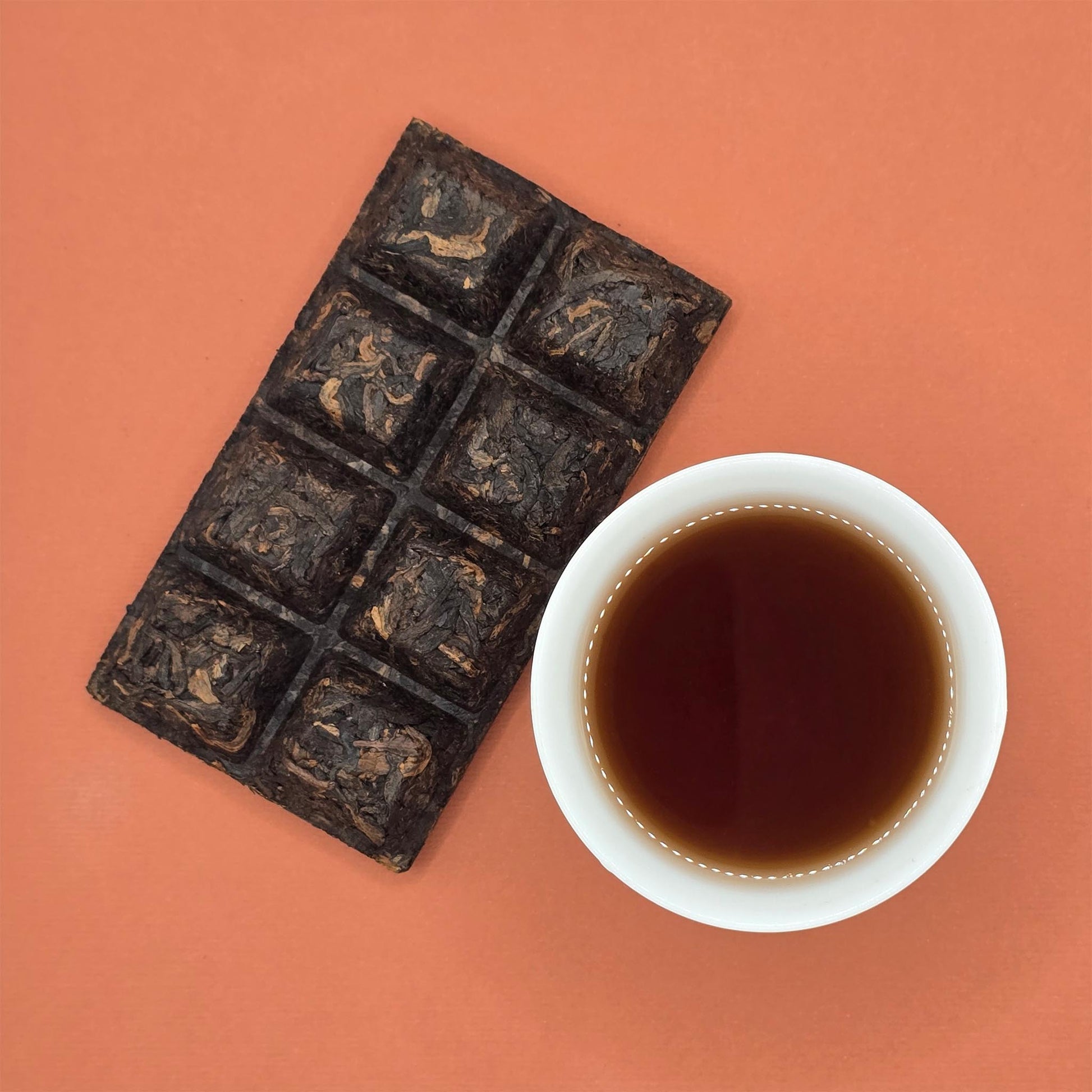 2015, Premium Aged Palace Shu Puer Tea, 50g Chocolate Brick