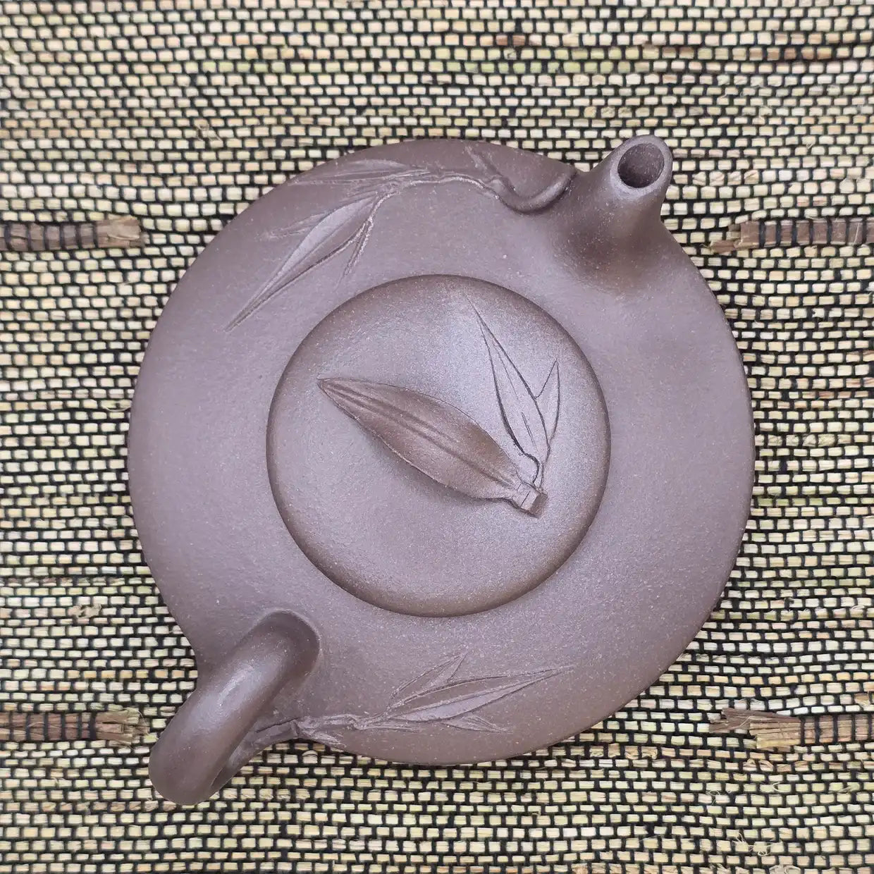 150ml, Bamboo Relief Zisha Clay Teapot
